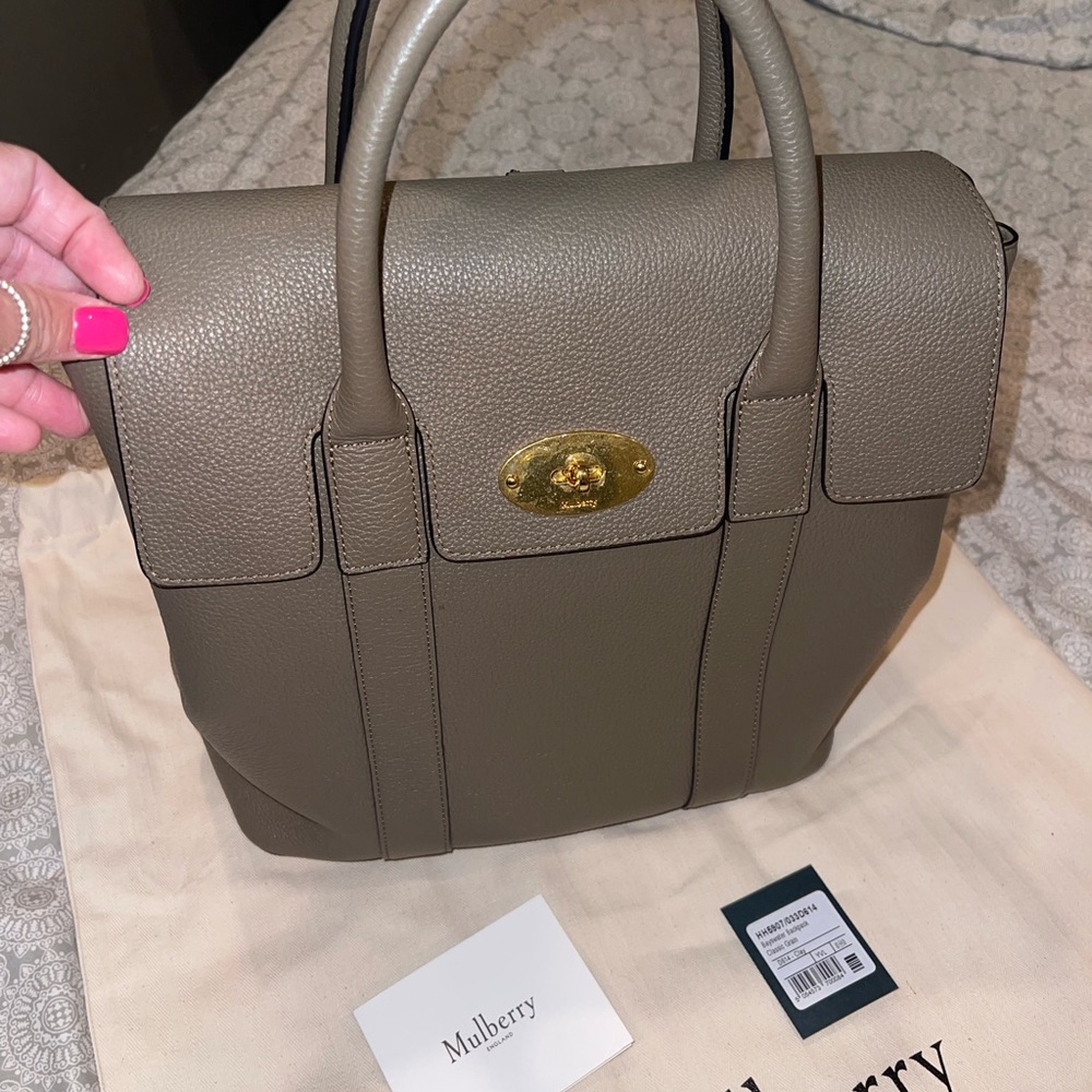 *****SOLD****Mulberry Bayswater Backpack Classic Grain in Clay